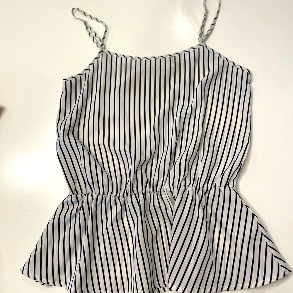 Collective Concepts. Size XS dark blue and white strip tank top